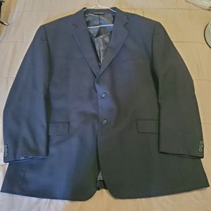 J. Ferrar Black with thin stripes Suit Jacket Size 66L